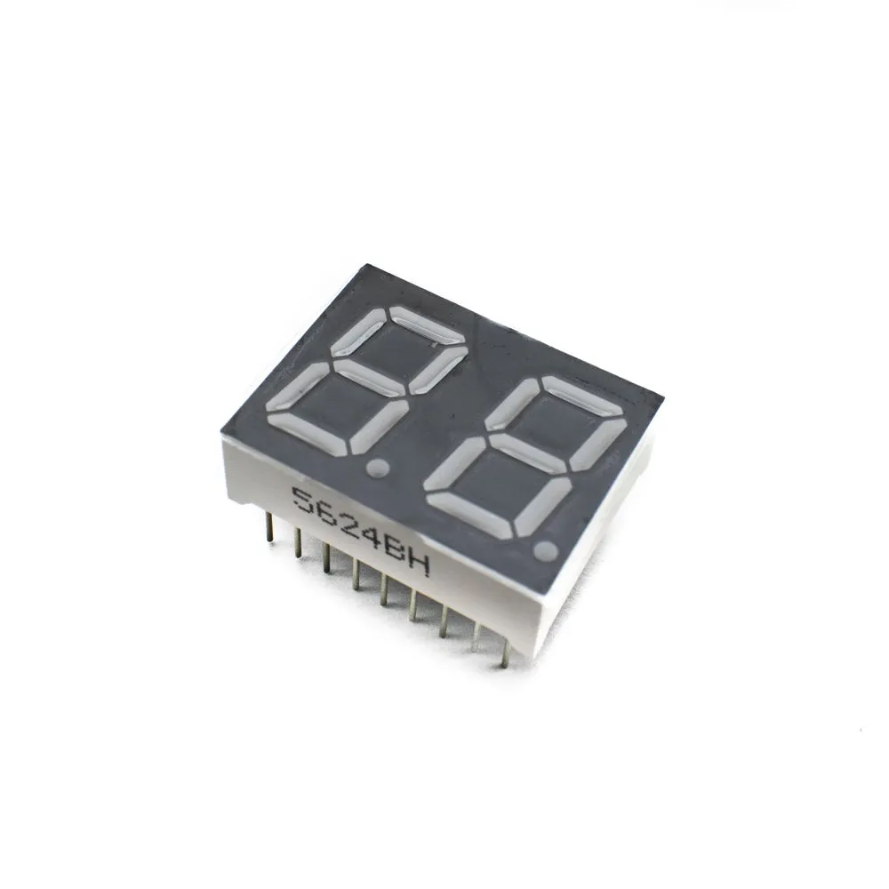 0.56 inch 2 Digit Seven Segment Display - Red (Common Cathode)