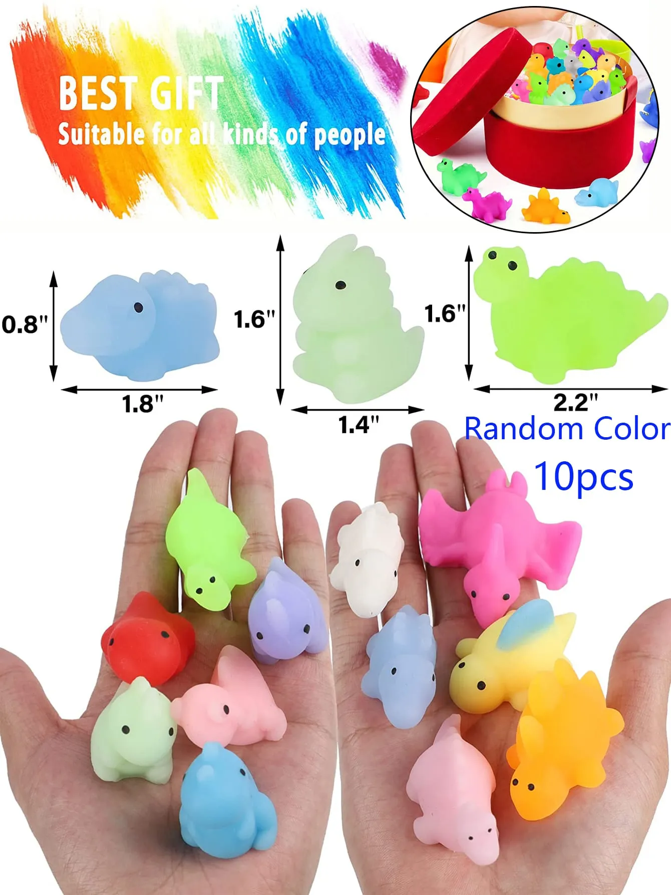 10pcs Random Dinosaur Design Cat Teaser Toy