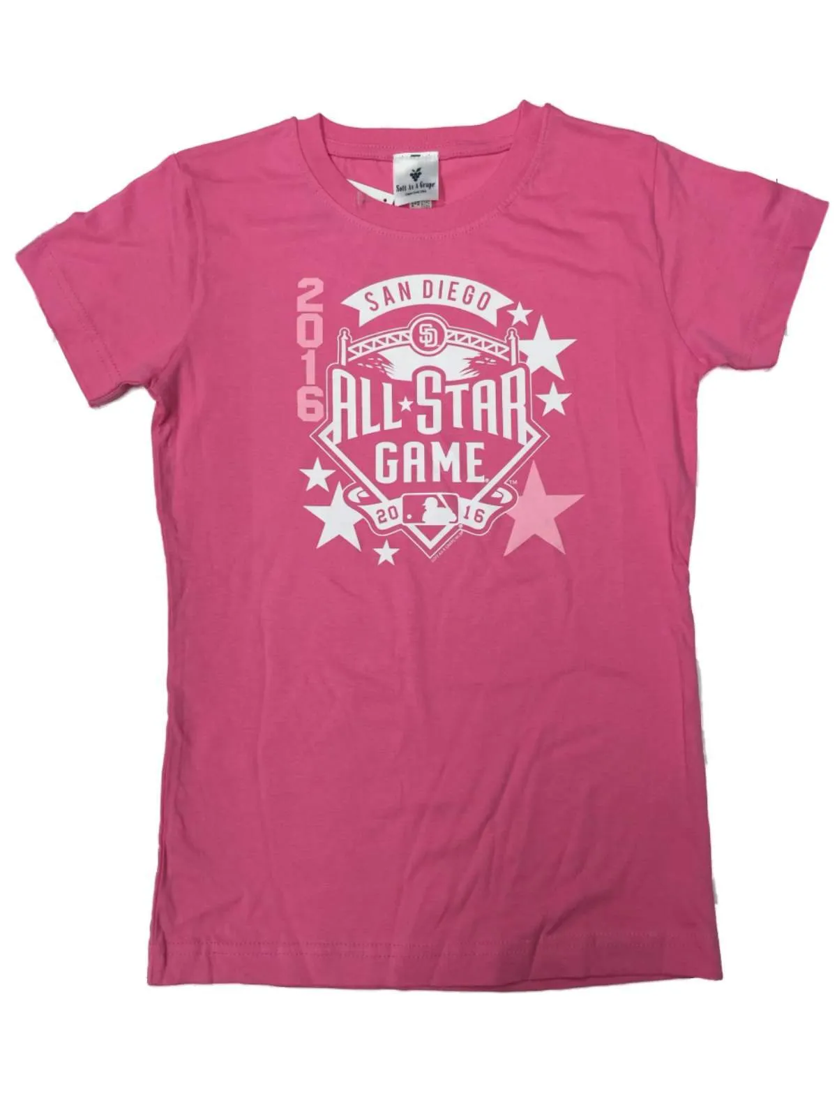 2016 MLB All-Star Game San Diego SAAG YOUTH Girls Pink Cotton T-Shirt