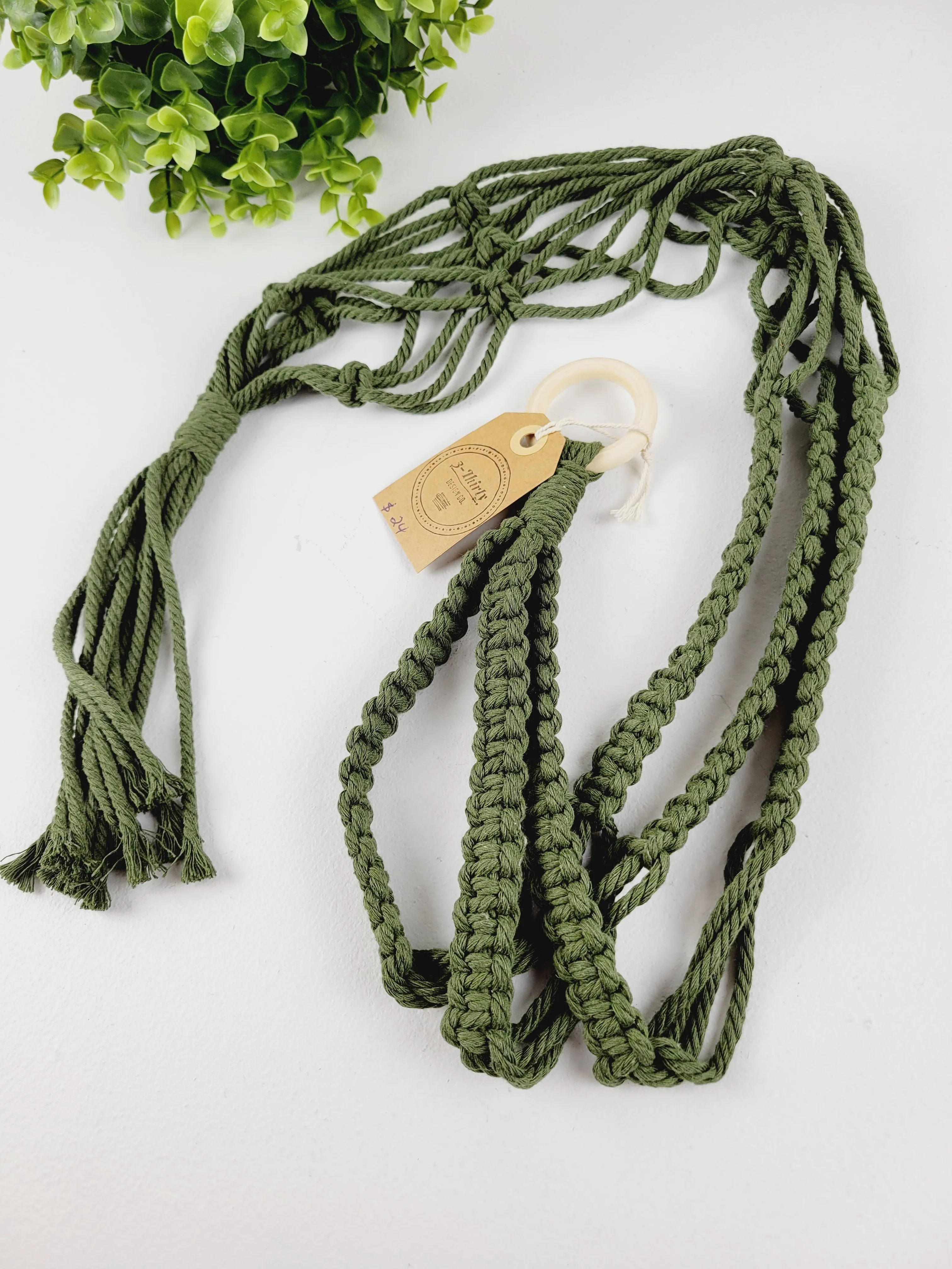 3-Thirty Design Co. Macrame Plant Hangers