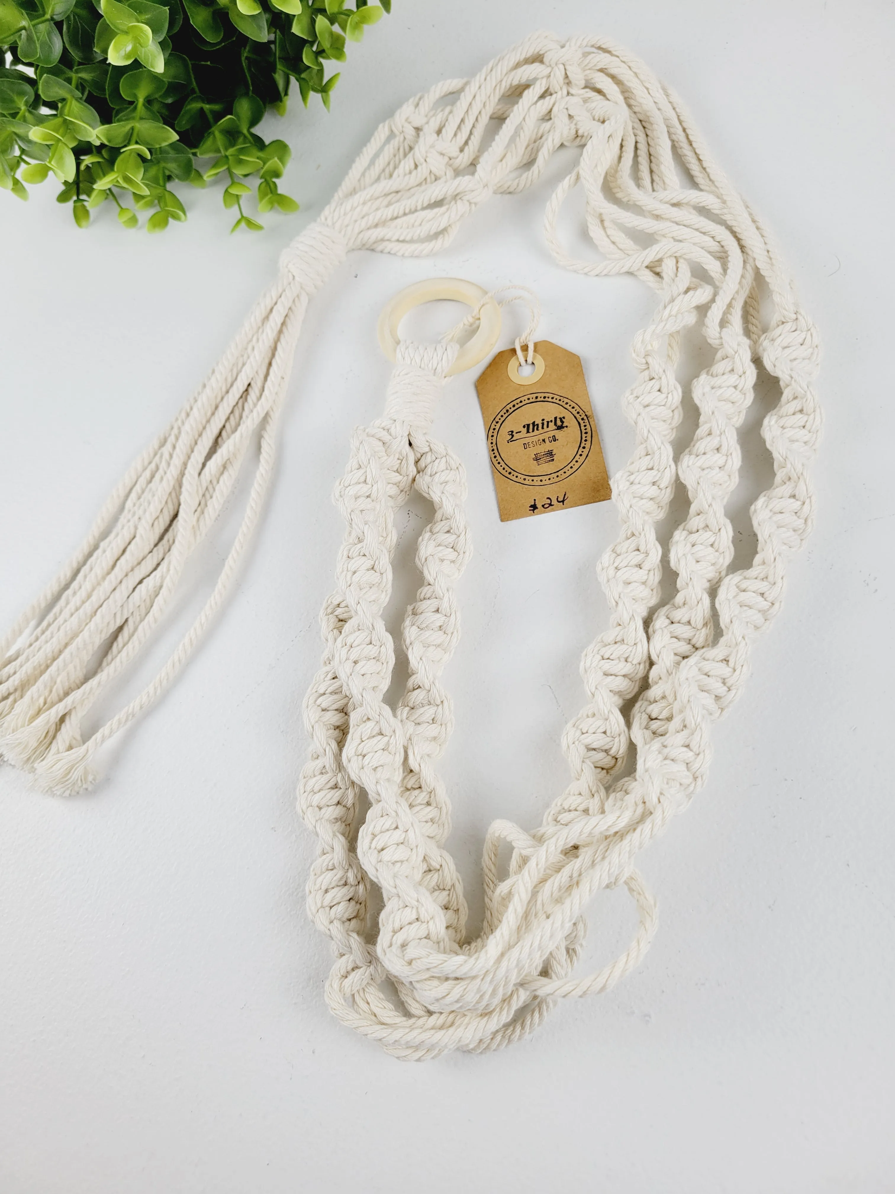 3-Thirty Design Co. Macrame Plant Hangers