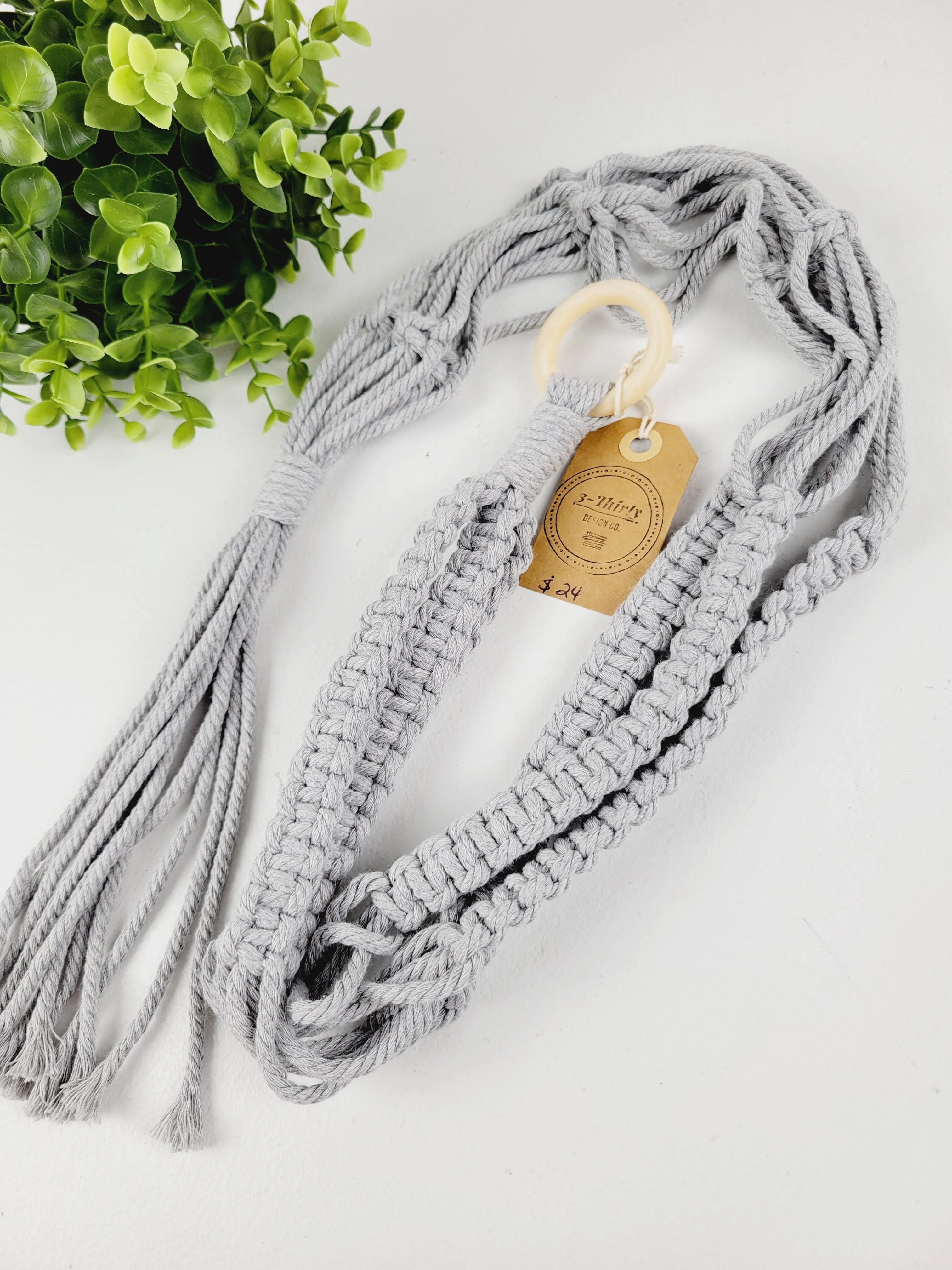 3-Thirty Design Co. Macrame Plant Hangers