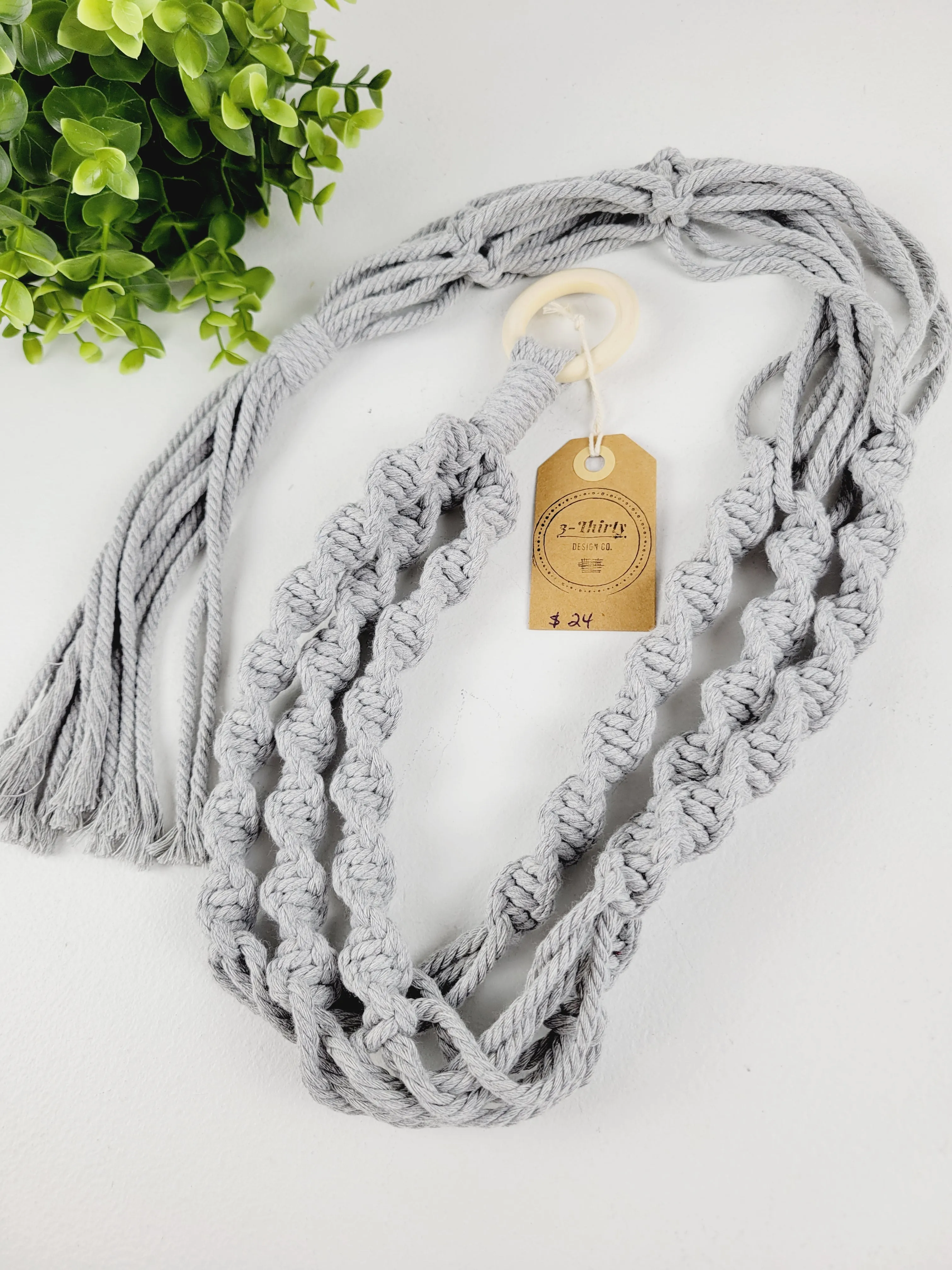 3-Thirty Design Co. Macrame Plant Hangers