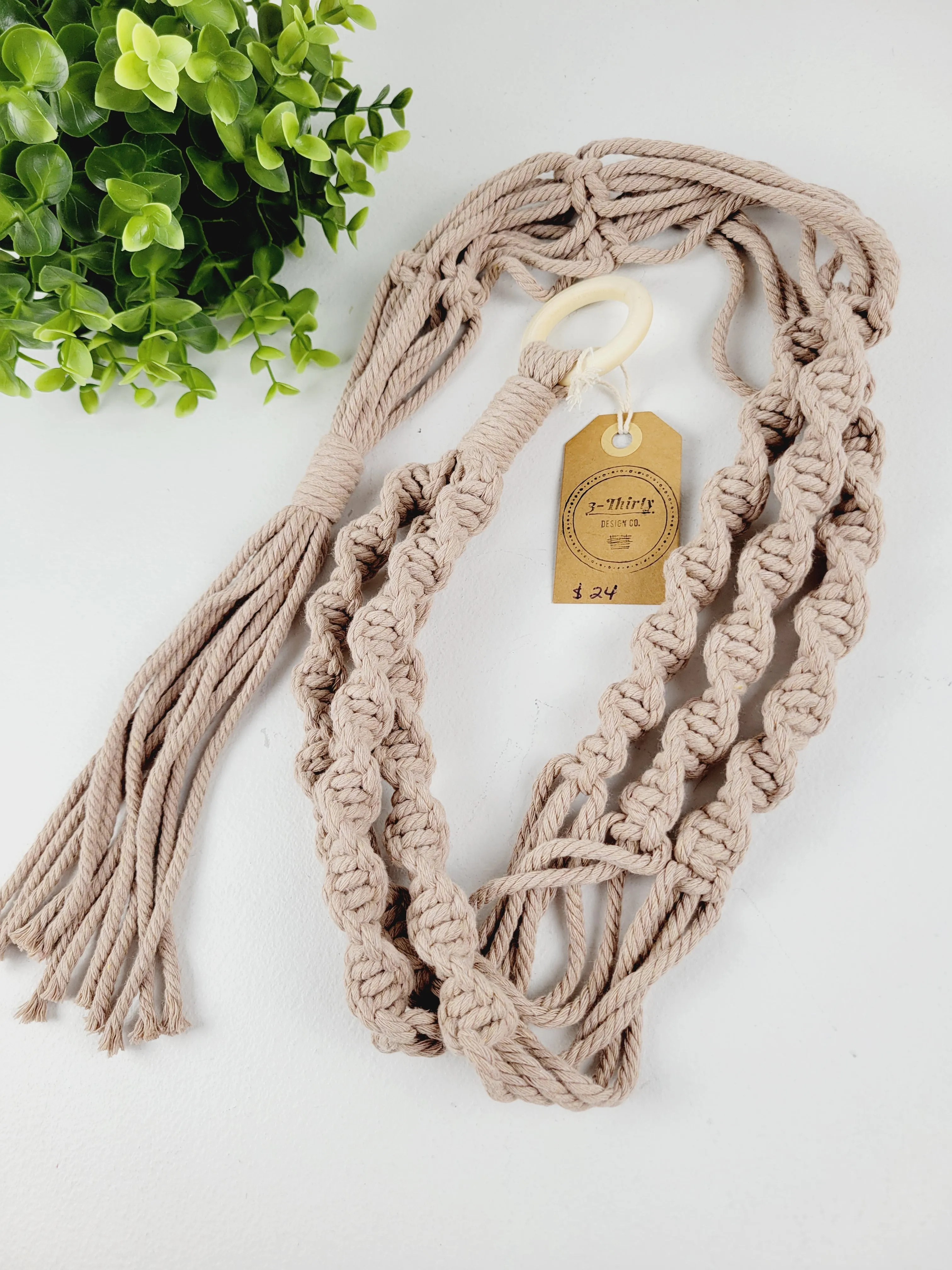 3-Thirty Design Co. Macrame Plant Hangers