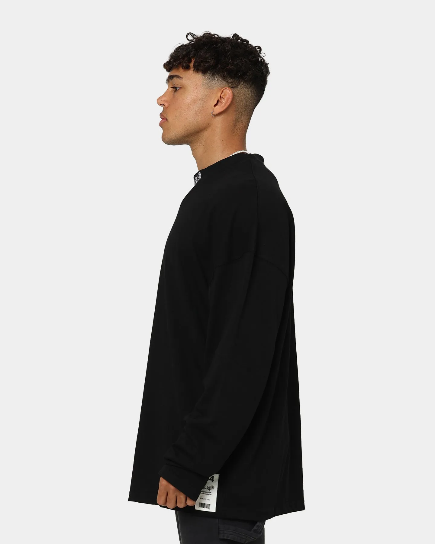 404 High Neck Long Sleeve T-Shirt Black