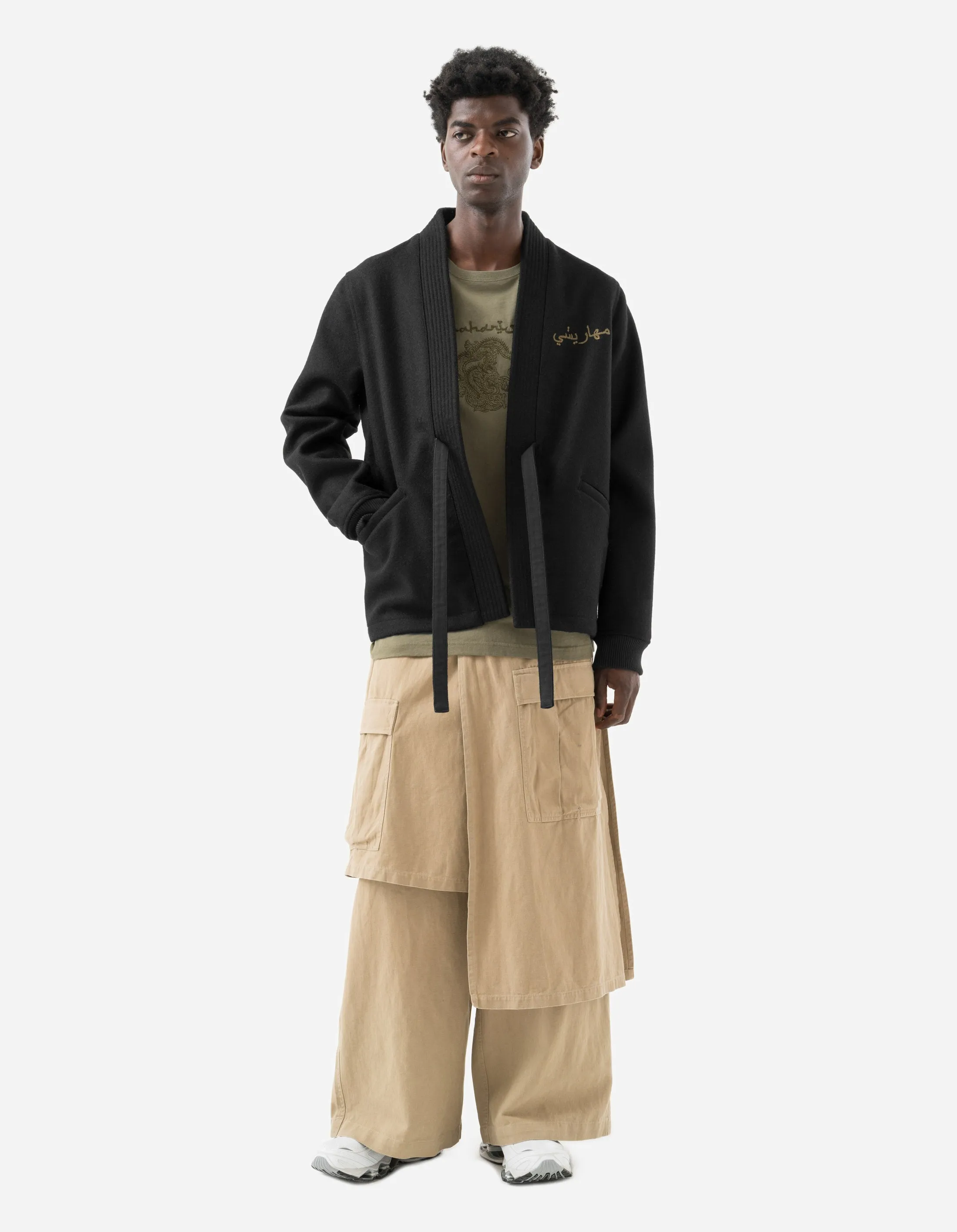 4588 Asym Cargo Hakama Pants Sand