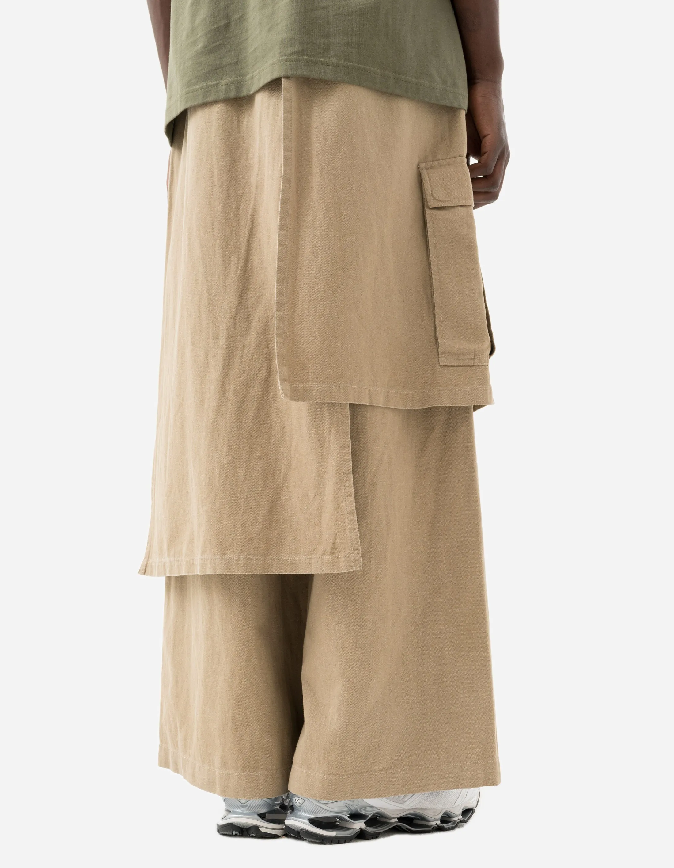 4588 Asym Cargo Hakama Pants Sand