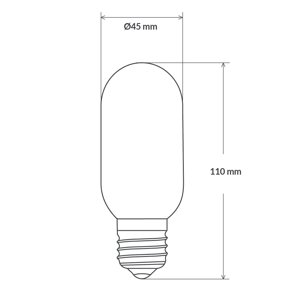 4W Tubular Spiral LED Light Bulb E27 in Extra Warm