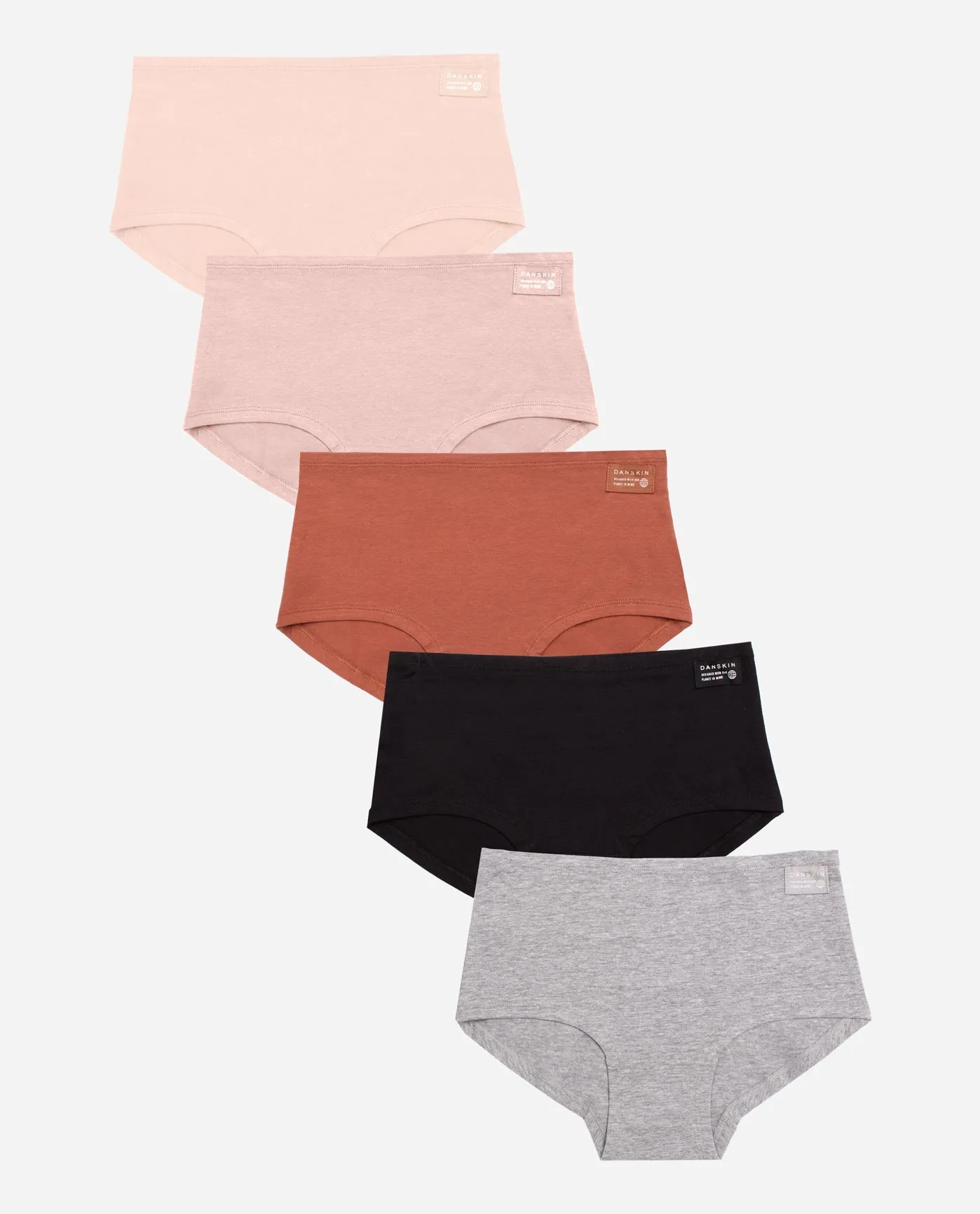 5-Pack Organic Cotton Spandex Boyshort