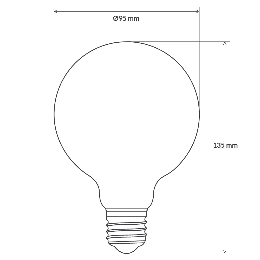 6W G95 LED Globe E27 in Extra Warm