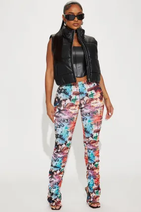 A Lifestyle Stacked Pant - Multi Color