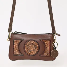 A&A-987  Montana West 100% Genuine Oily Calf Leather  Crossbody