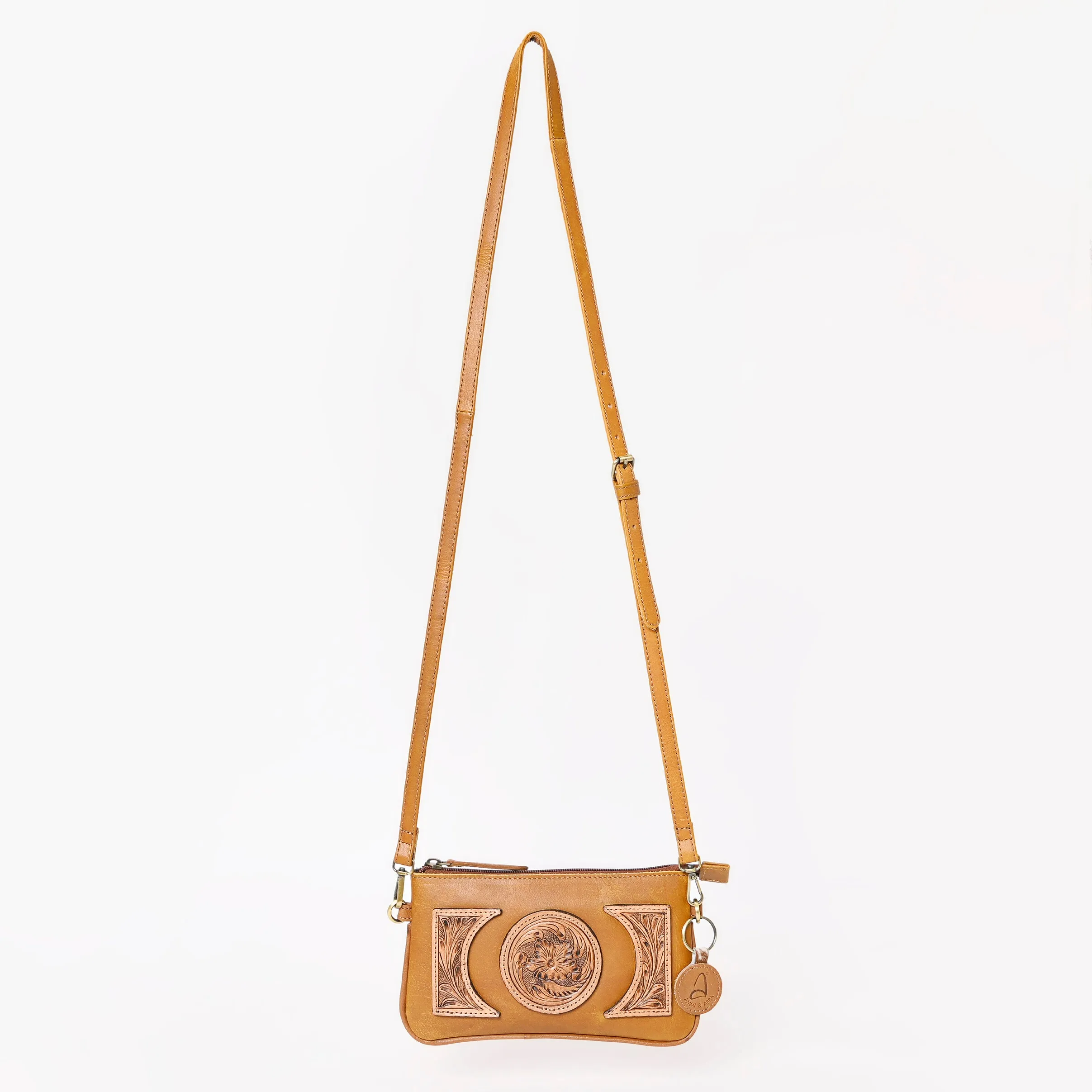 A&A-987  Montana West 100% Genuine Oily Calf Leather  Crossbody