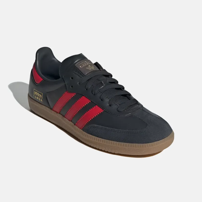 Adidas Samba OG Men's Lifestyle Shoes -Carbon/Better Scarlet/Gum