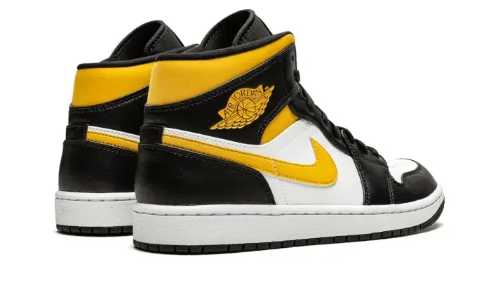 Air Jordan 1 Mid White Pollen Black