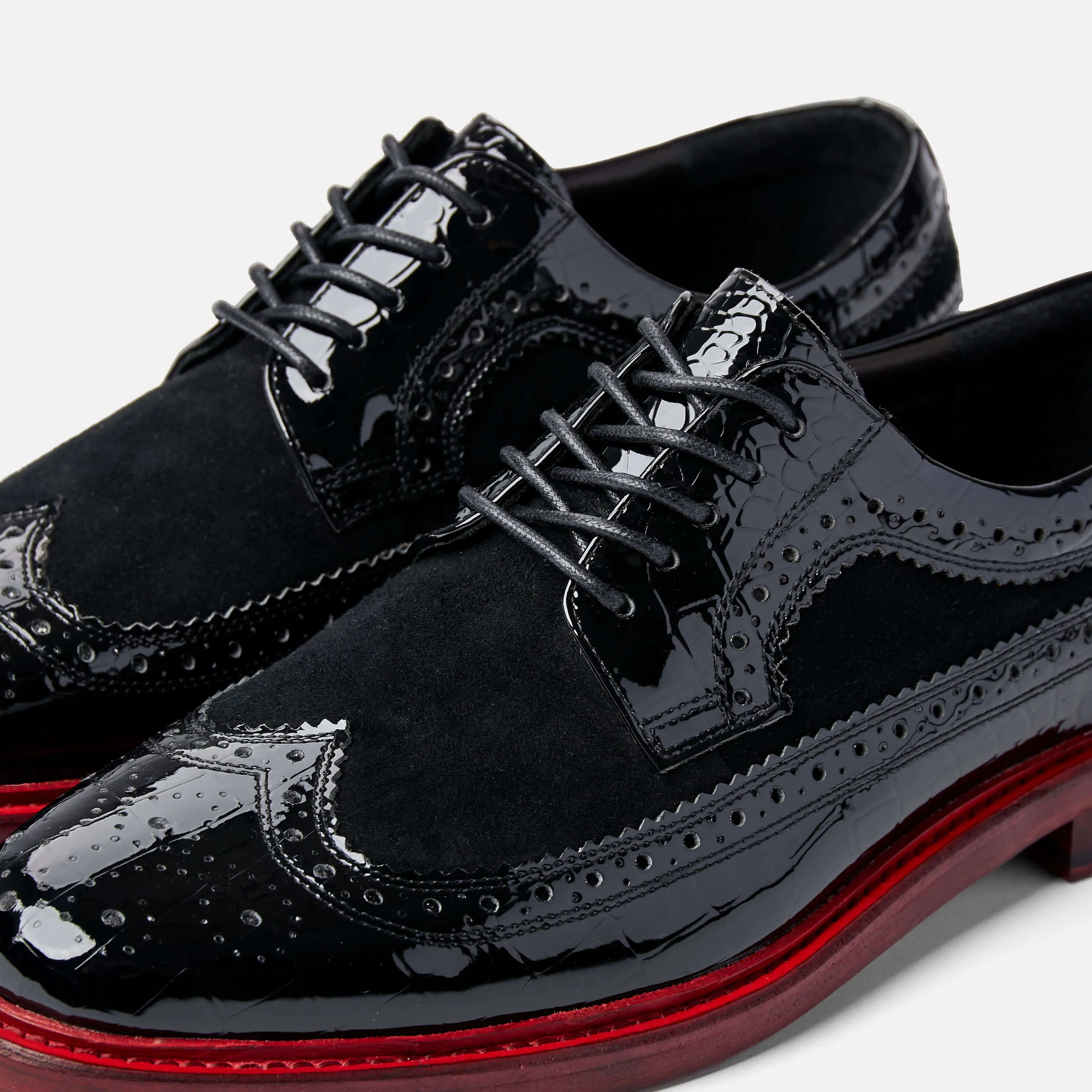 Alexander Black Patent Leather Longwings