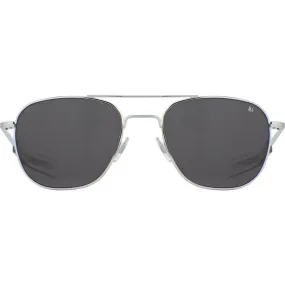 American Optical Big Original Pilot Sunglasses Bayonet | Silver/Nylon Grey