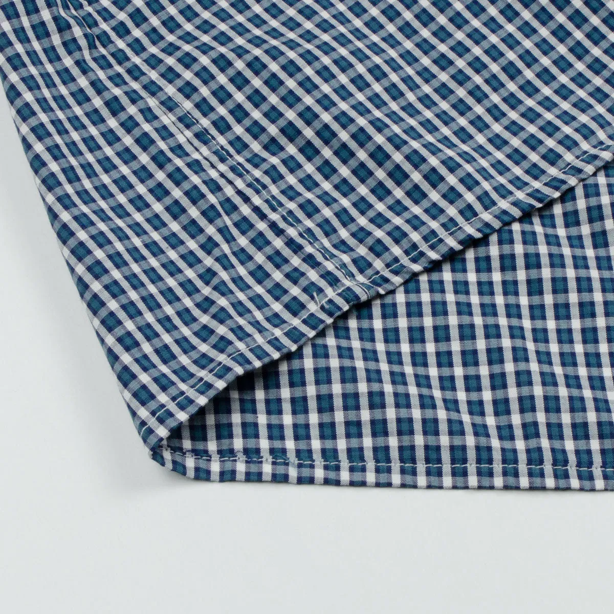 Arpenteur - Eté Short-sleeve Pullover Shirt - Blue / Green Check