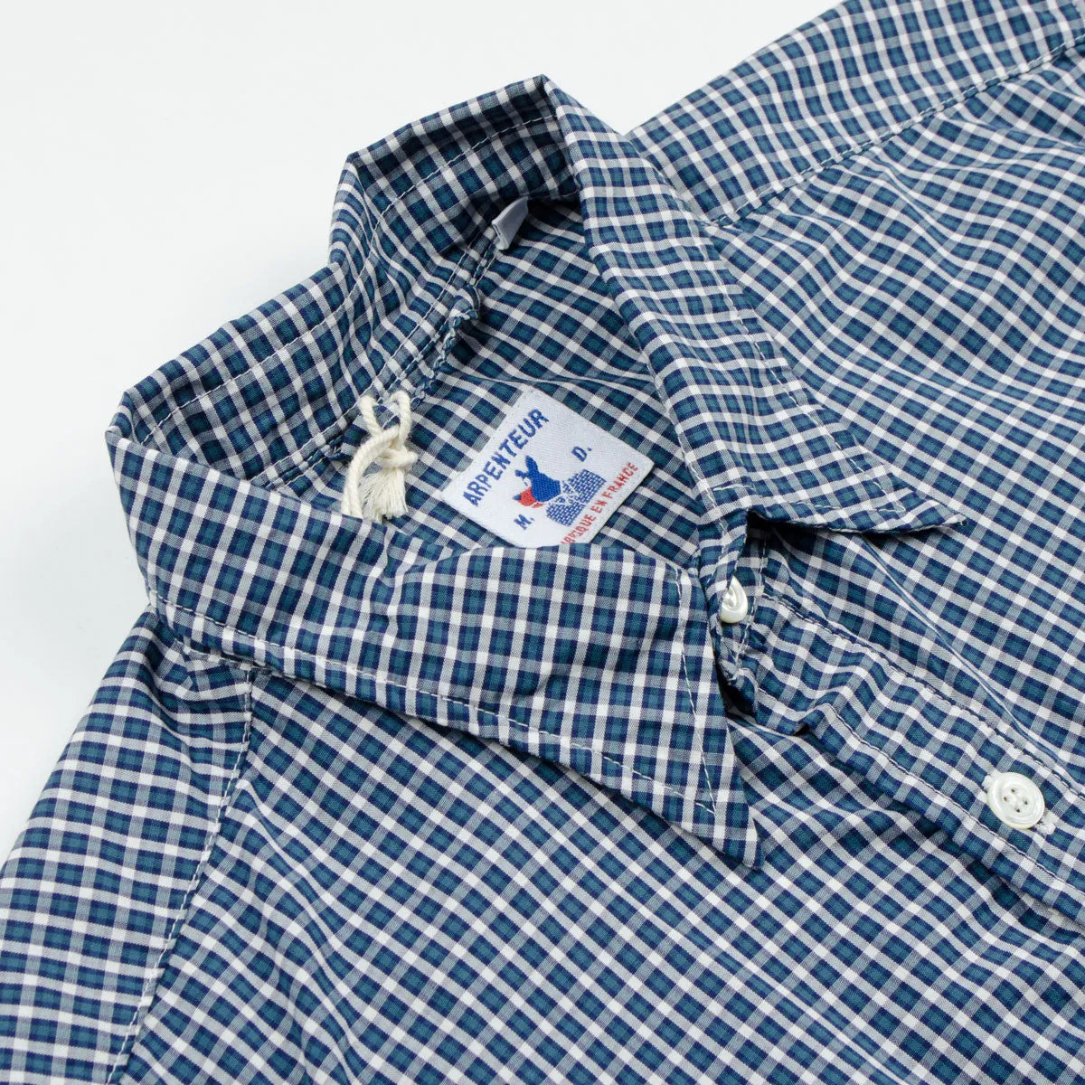 Arpenteur - Eté Short-sleeve Pullover Shirt - Blue / Green Check