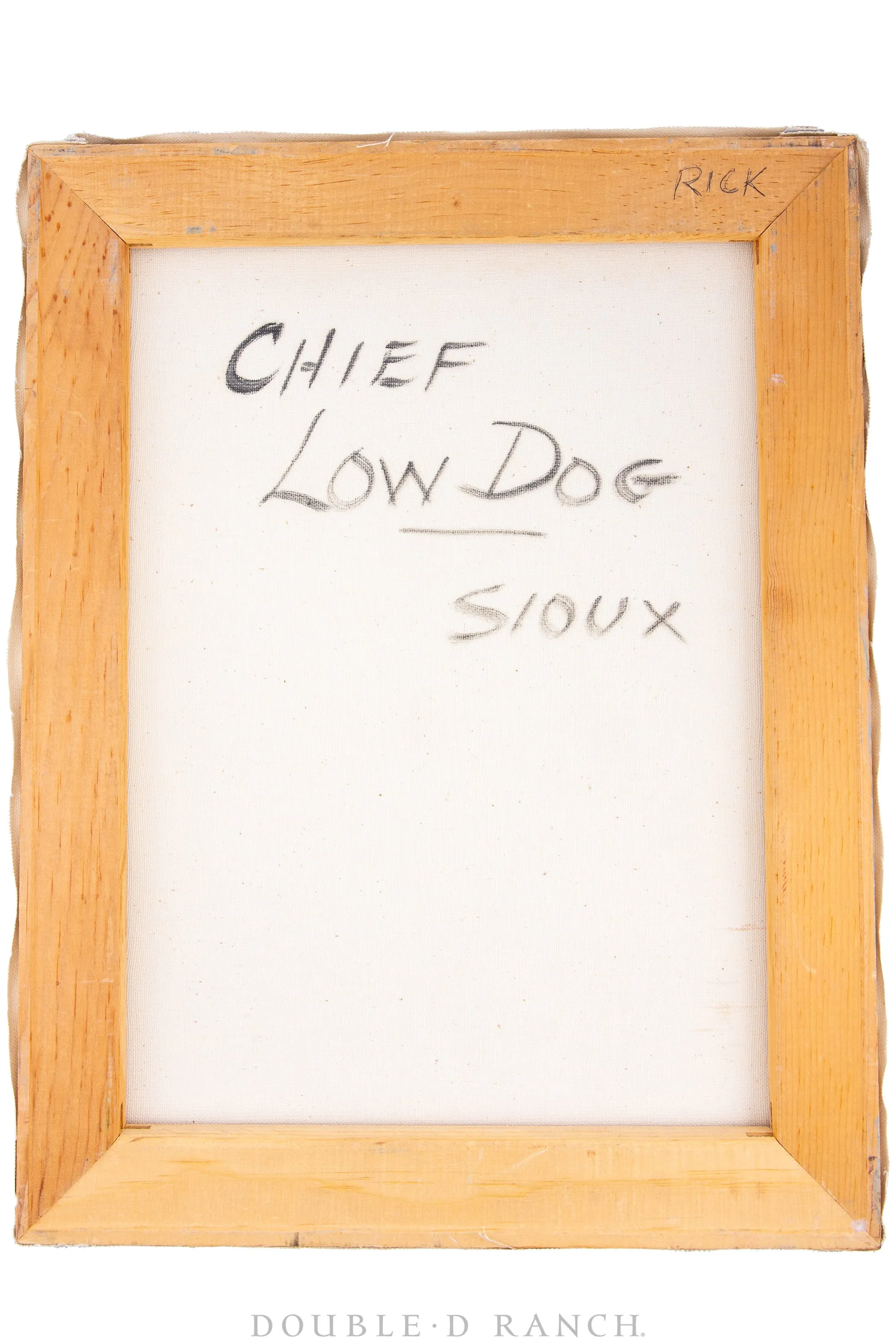 Art, Portrait, Oil on Canvas, Chief Low Dog, Sioux, Wagener, Vintage ‘80s, 1117