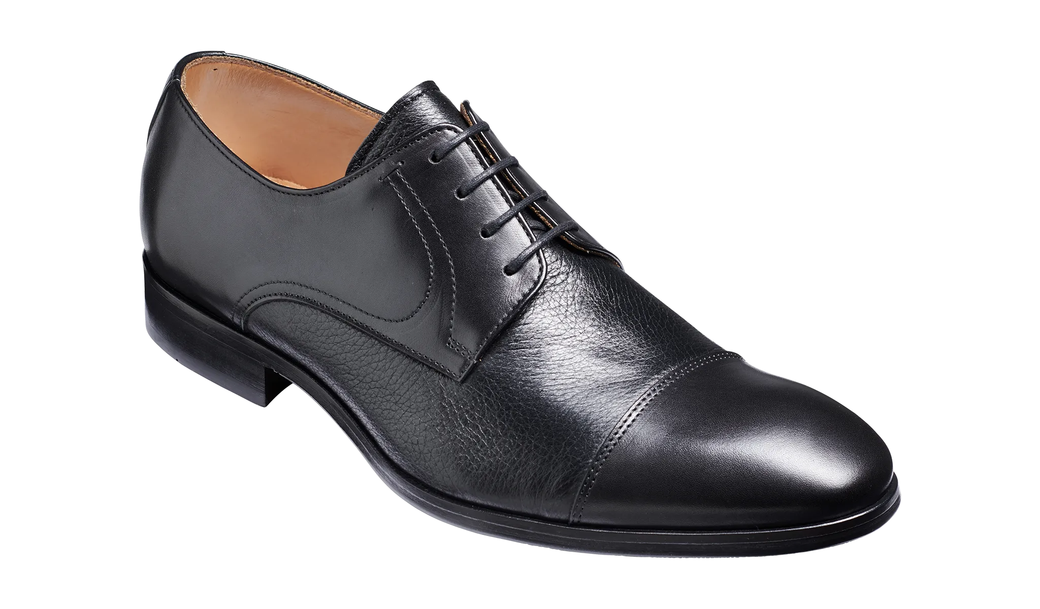 Barker Southwold Toe-Cap Shoe -  Black Calf