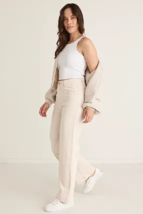 Billie Ivory High Waist Wide Leg Jean