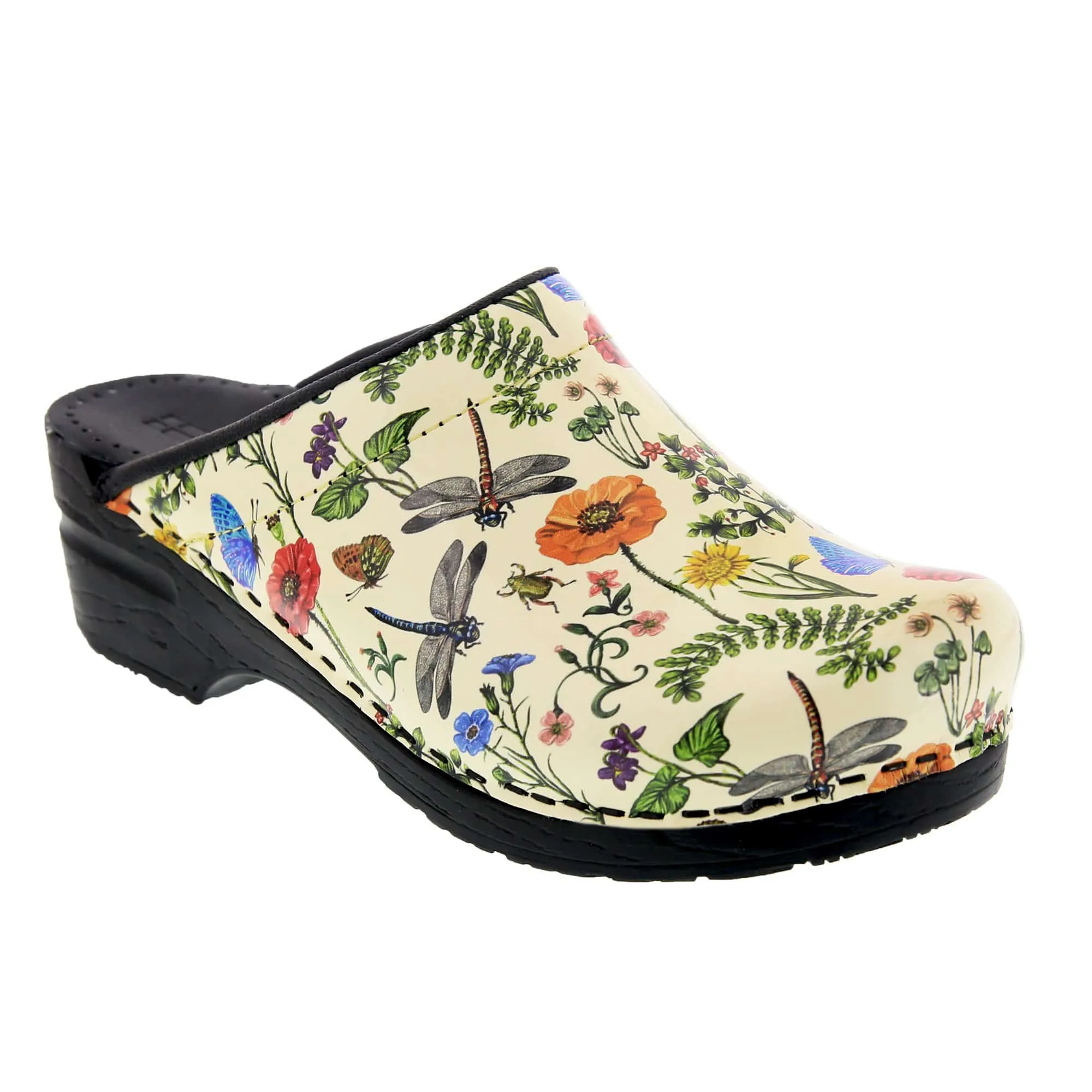 BJORK Dahlia Open Back Leather Clogs