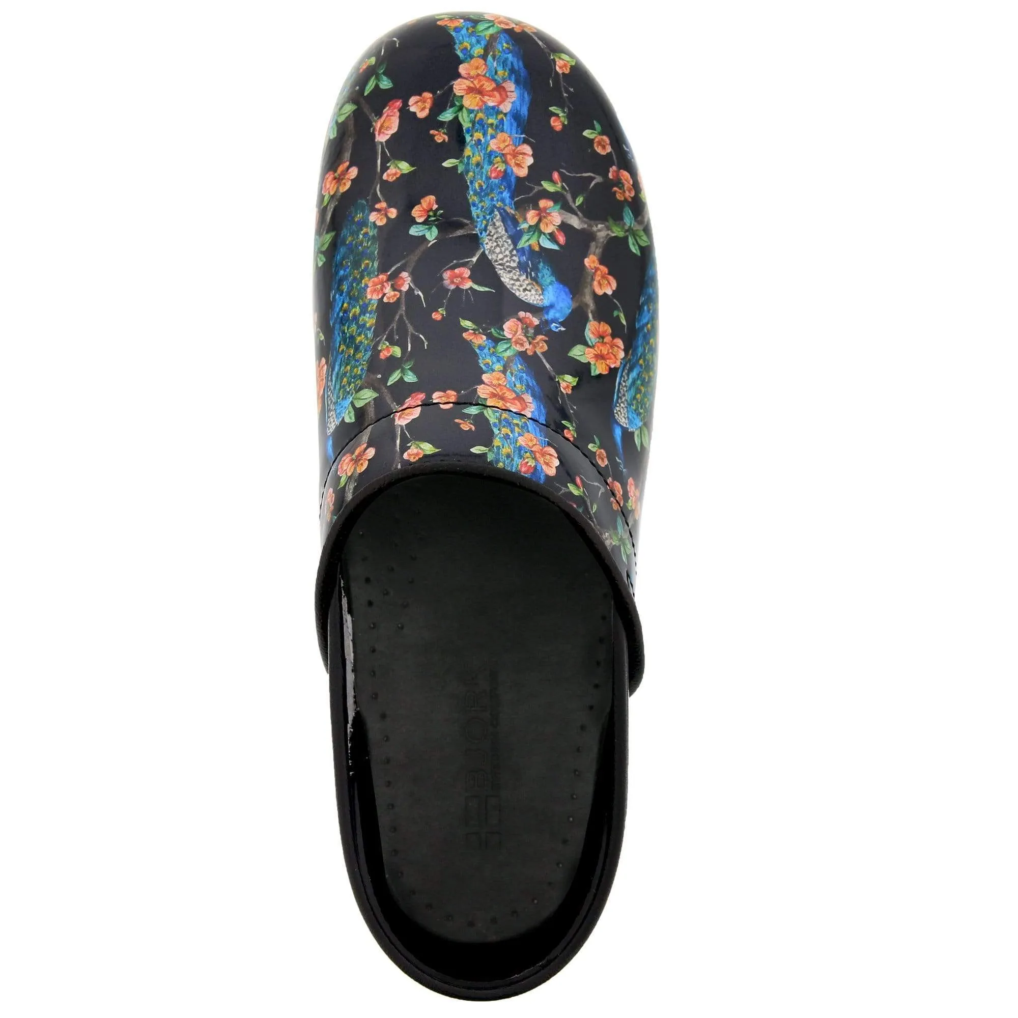 BJORK PROFESSIONAL Peacock Leather Clogs - CLOSEOUT