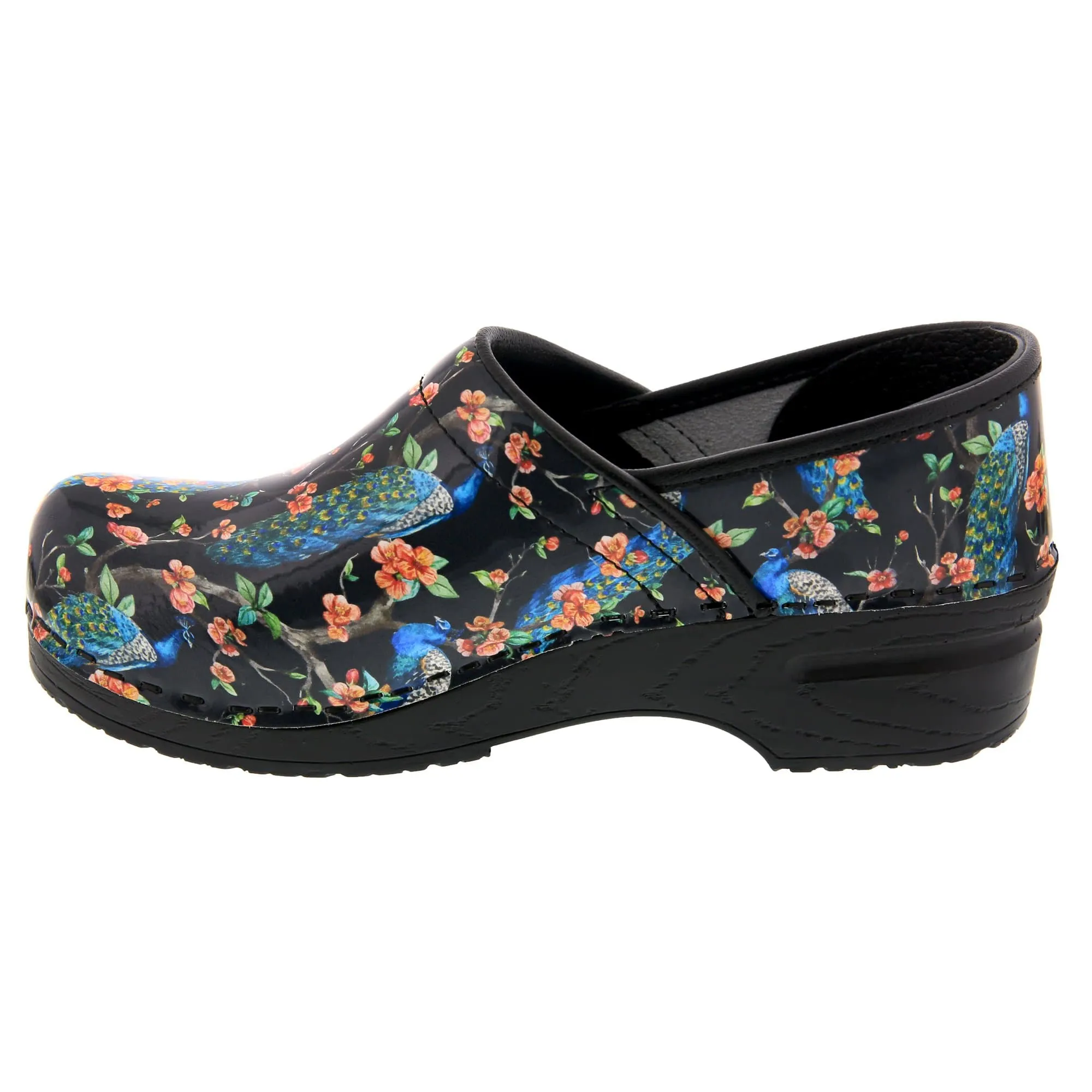 BJORK PROFESSIONAL Peacock Leather Clogs - CLOSEOUT