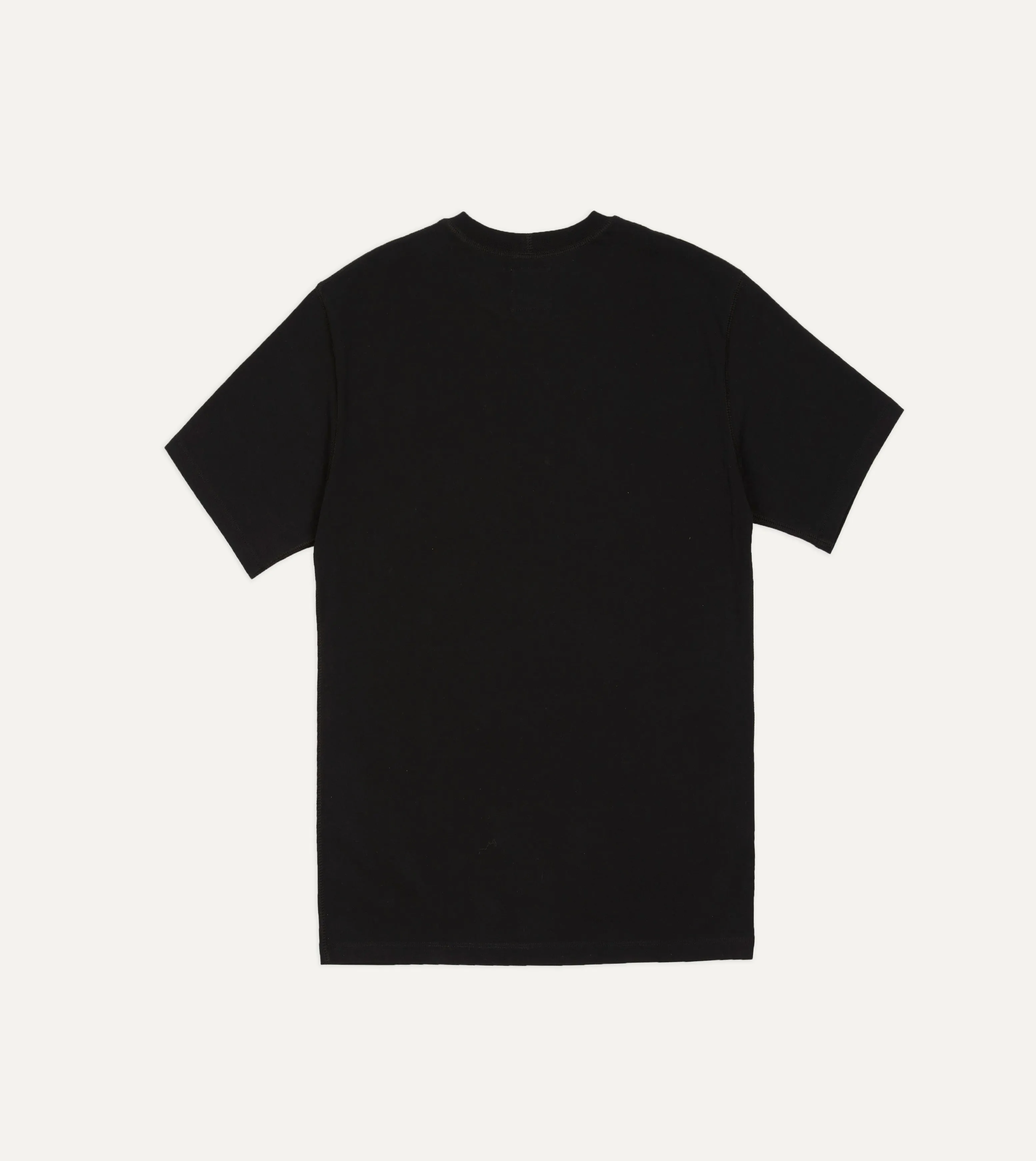 Black Cotton Crew Neck Hiking T-Shirt