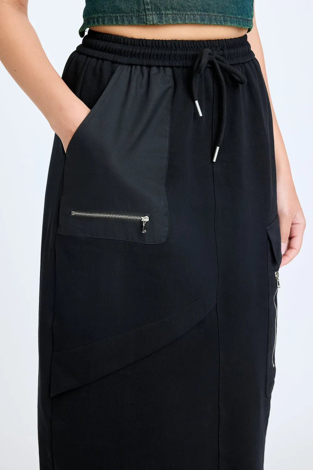 Black Utility Skirt