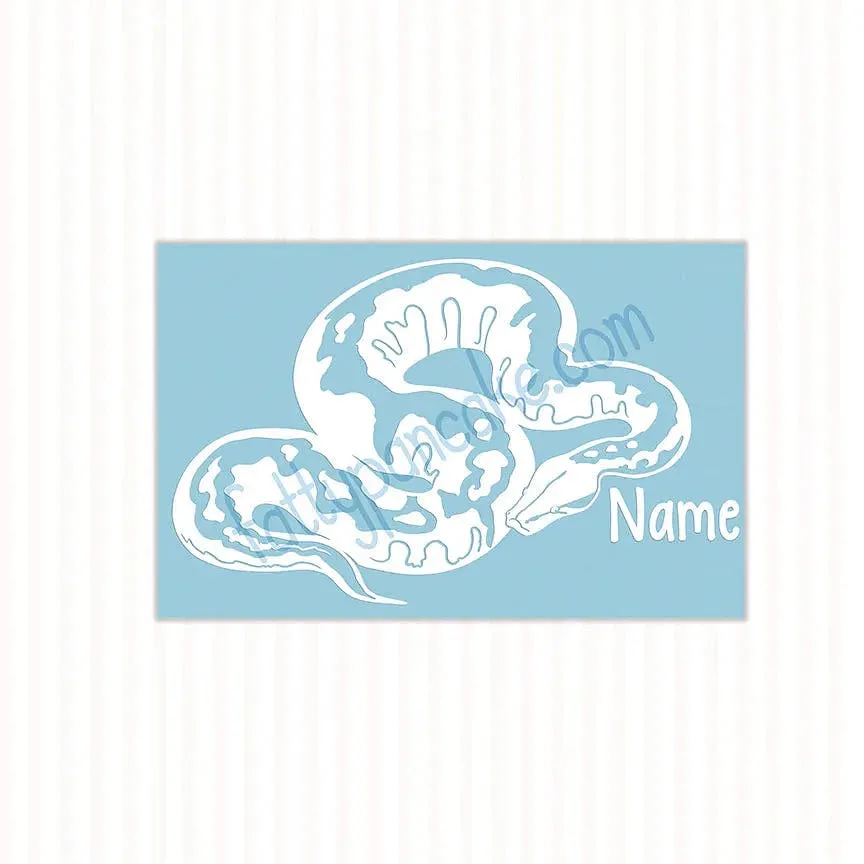 Blood Python Decal, Waterproof Vinyl Decal, Cute Snake Reptile Gift