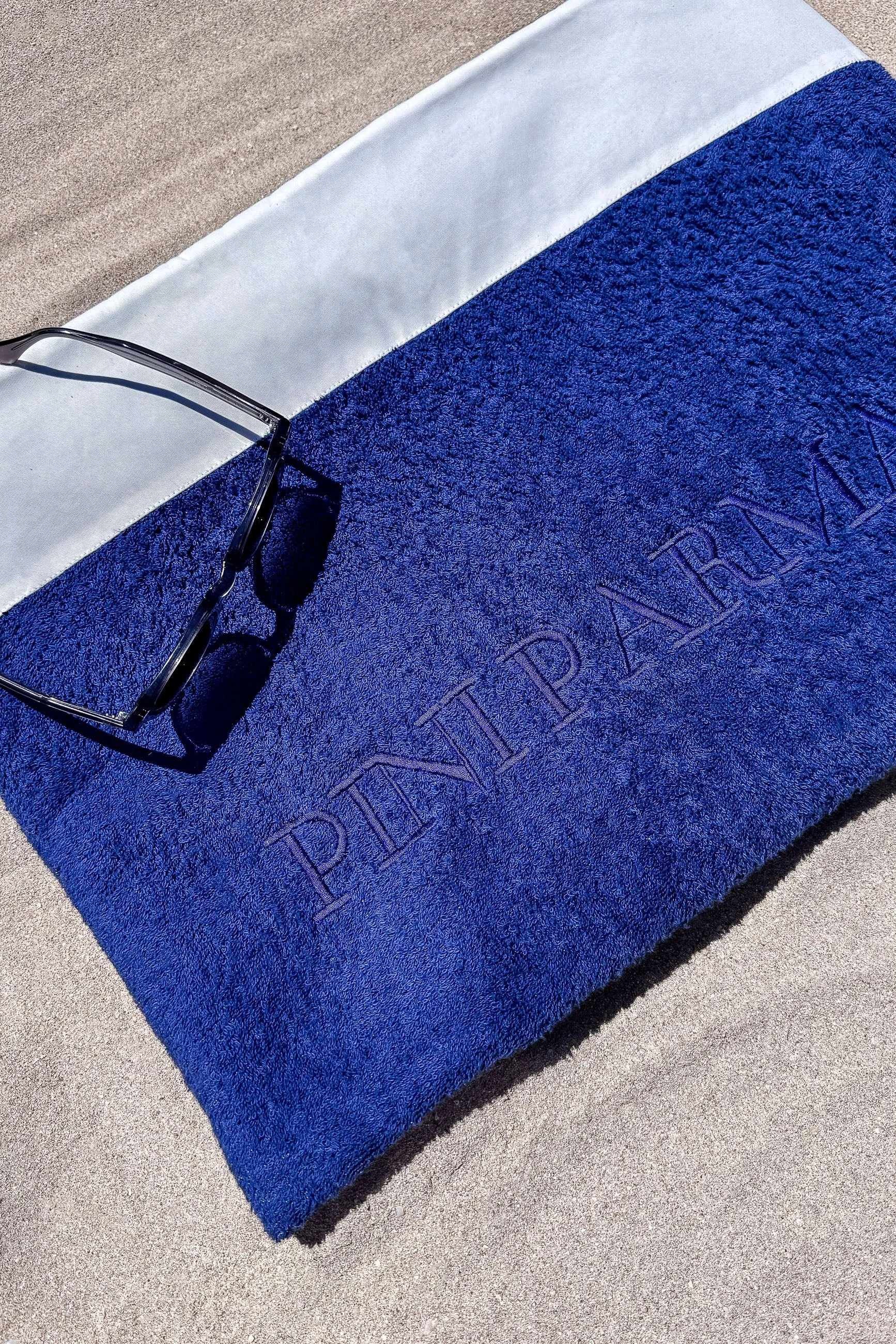 Blue beach towel - Made in Italy