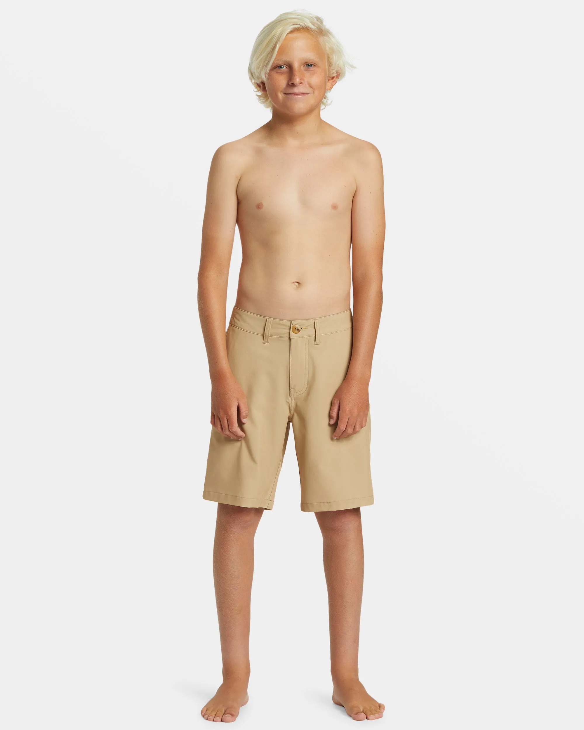 Boys 8-16 Union Amphibian 17" Hybrid Shorts - Khaki