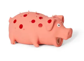 Bud'z Latex Squeaker Spotted Pig Dog Toy