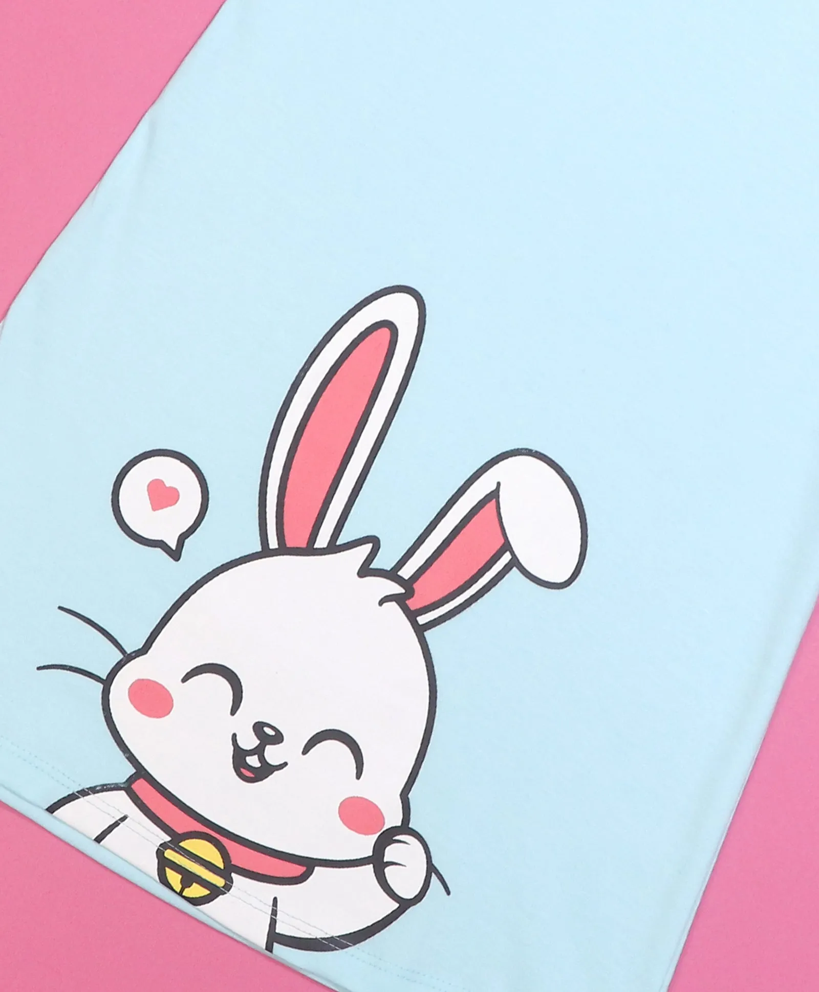 Bunny Print Girls T-Shirt Dress