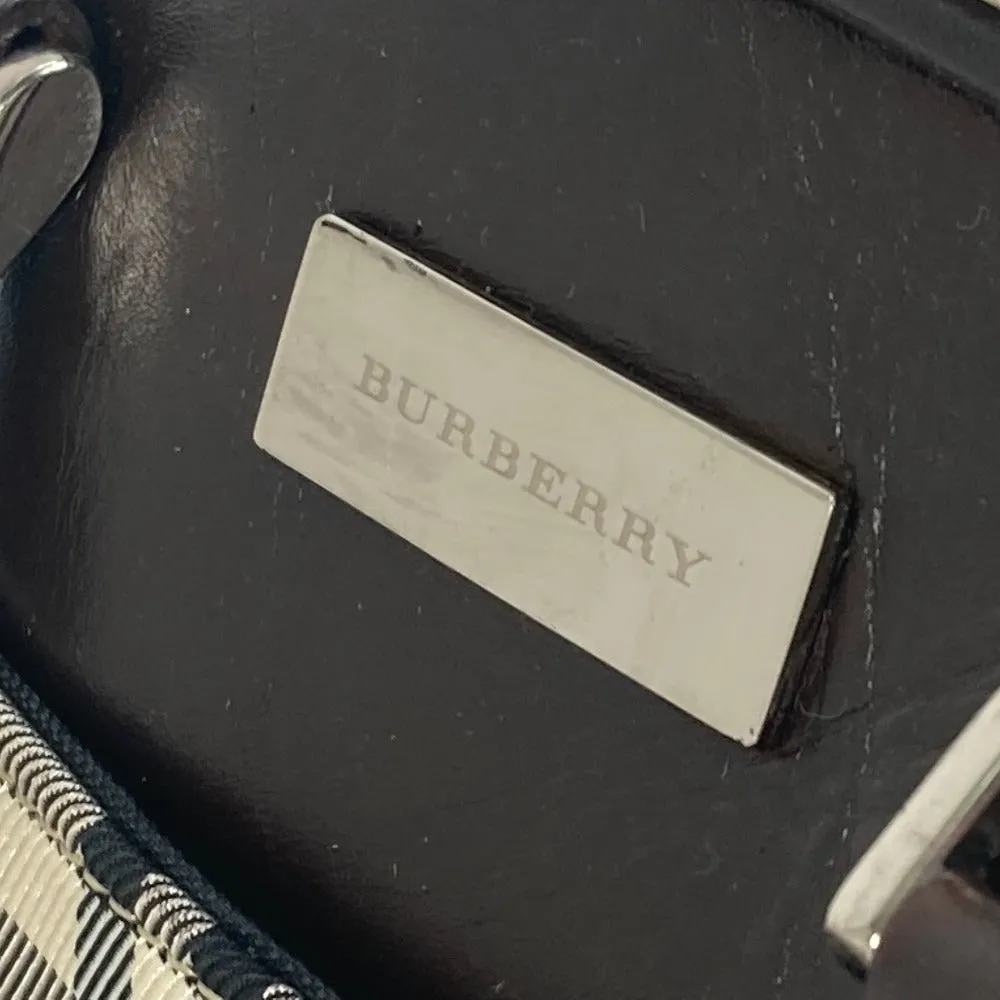 BURBERRY Handbag Canvas / leather beige check Mini Boston Duffel bag Women Used Authentic