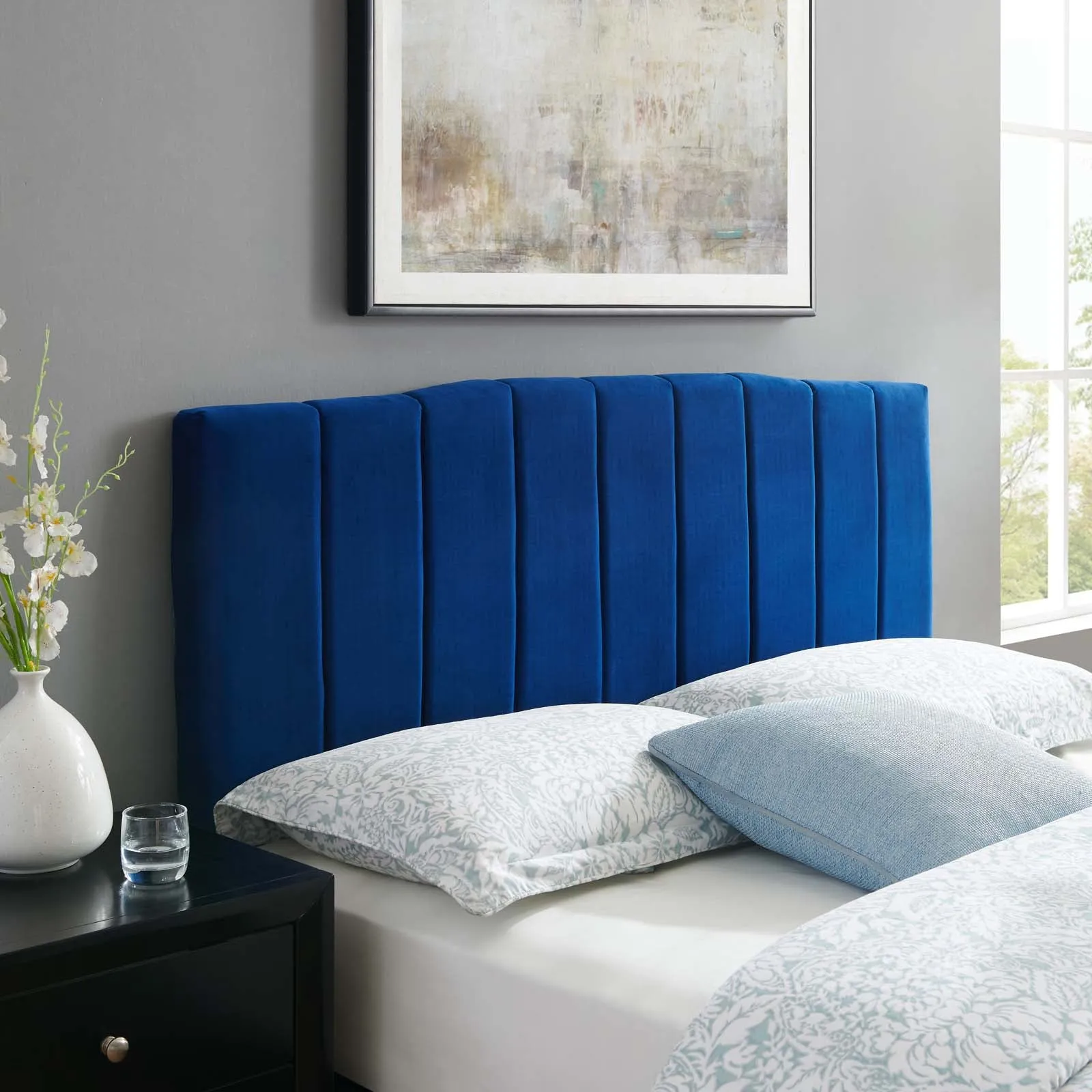 Camilla Channel Tufted Performance Velvet Headboard