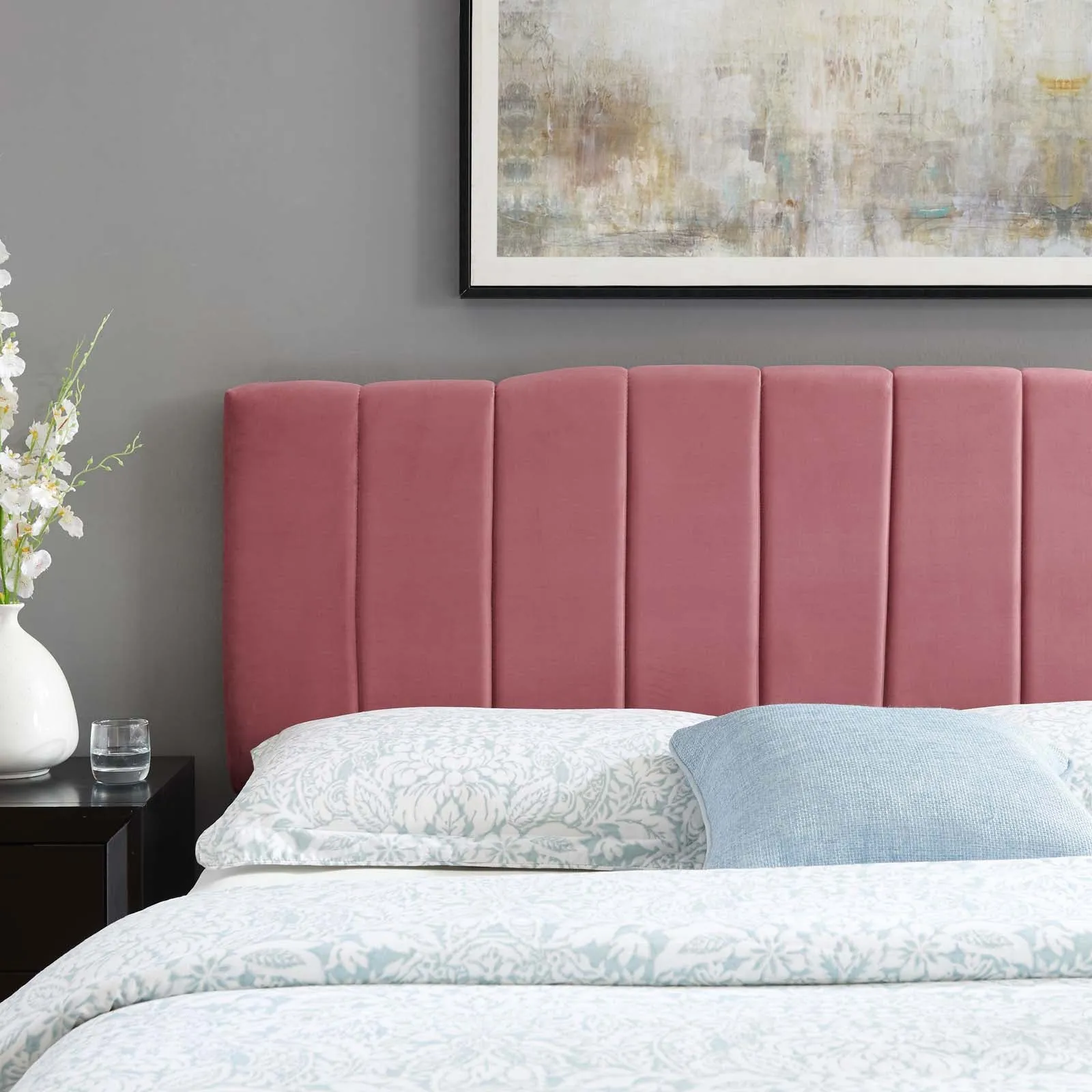 Camilla Channel Tufted Performance Velvet Headboard