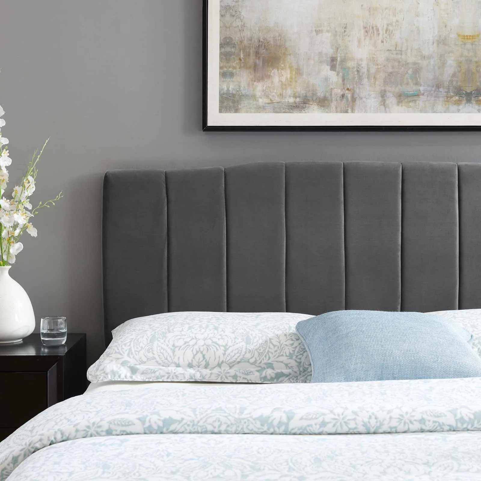 Camilla Channel Tufted Performance Velvet Headboard