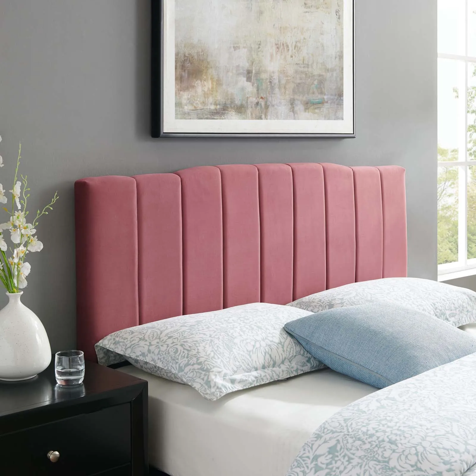 Camilla Channel Tufted Performance Velvet Headboard