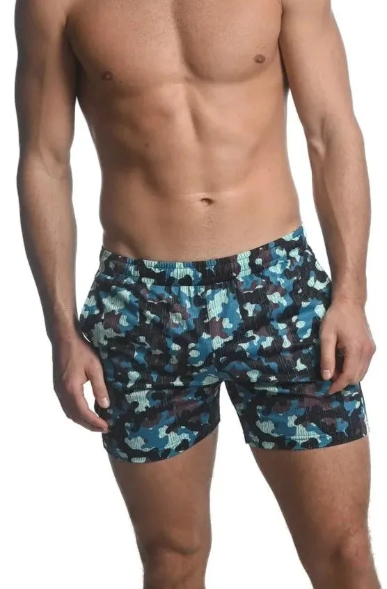 CAMO PRINTED STRETCH MESH PERFORMANCE SHORTS