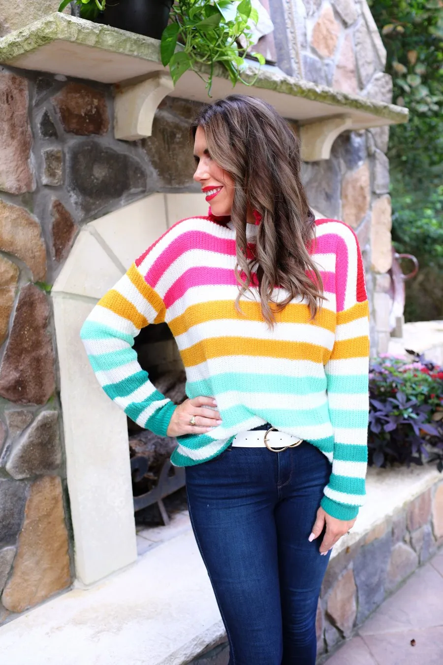 Candy Crush Striped Sweater