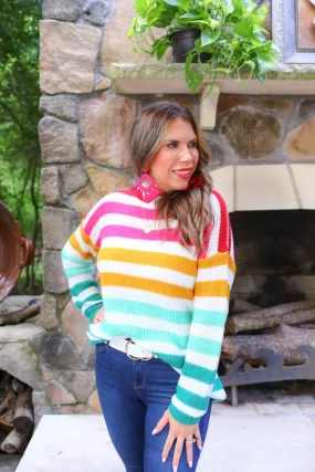 Candy Crush Striped Sweater