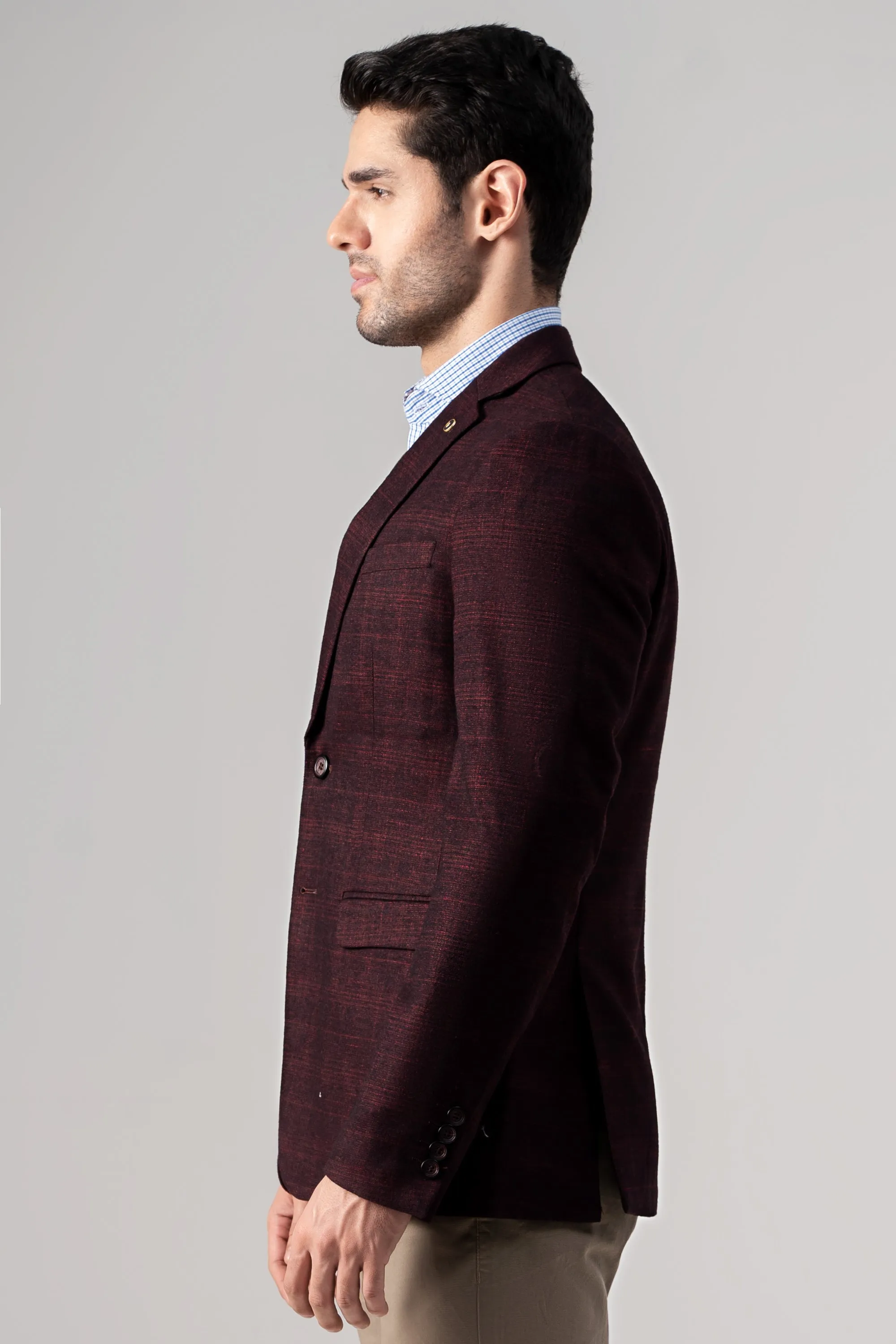 CASUAL COAT MAROON