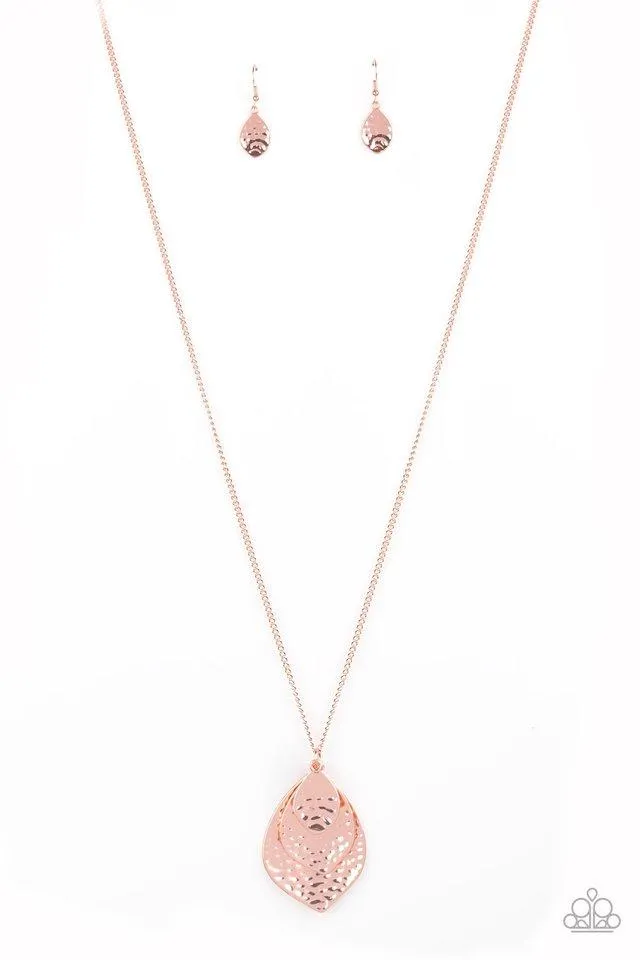 Changing Leaves Copper Leaf Necklace - Paparazzi Accessories