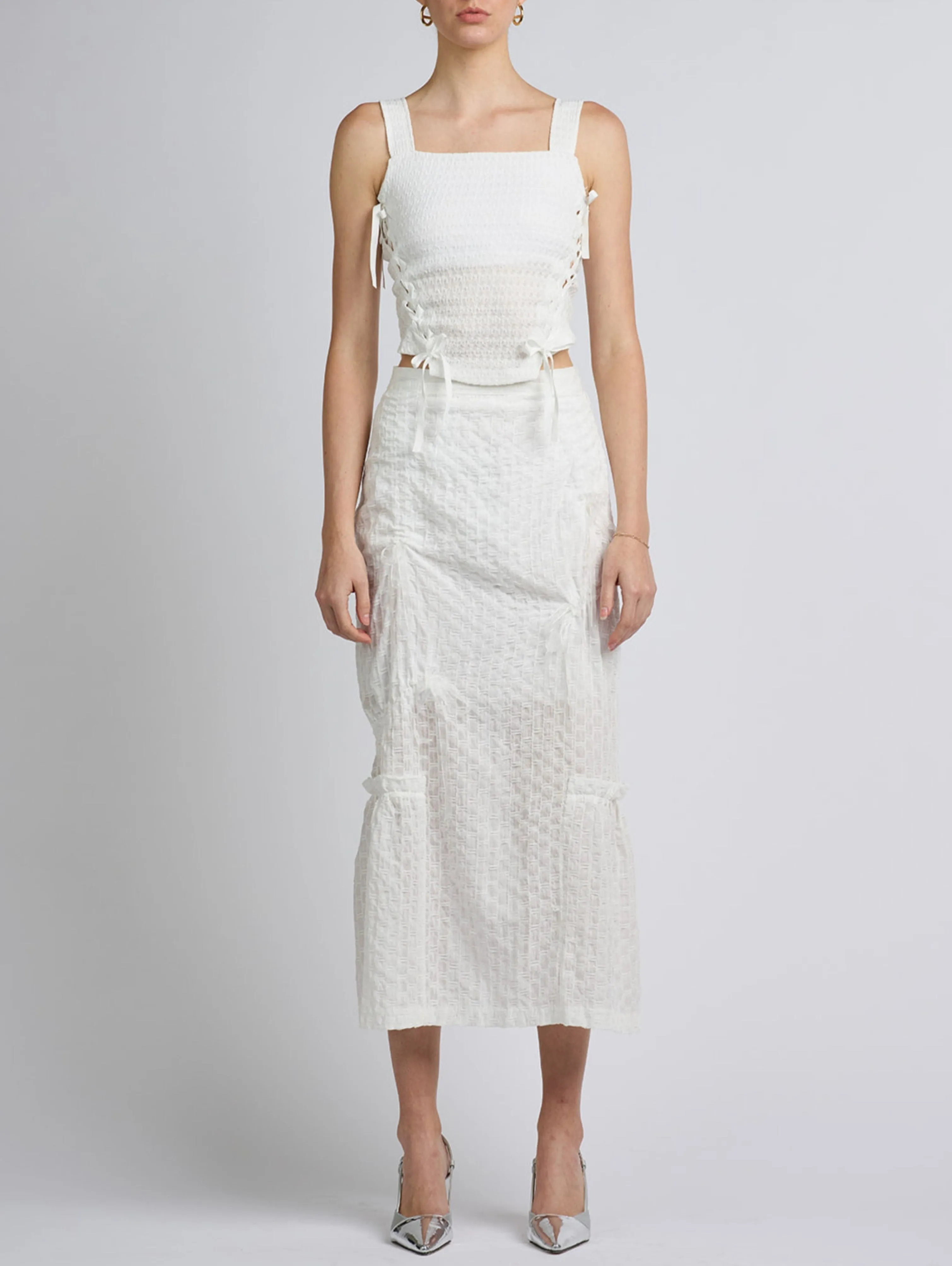 Cherie Skirt in White