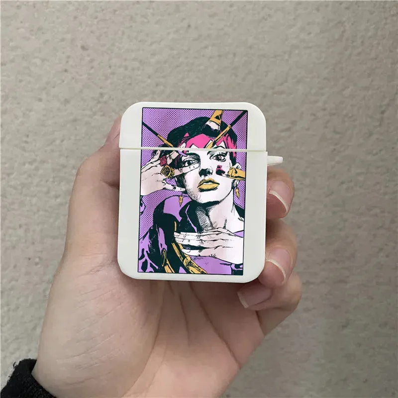 Cool Japanese Anime Bizarre Adventure Case for AirPods Pro 3 2 1 Cute Box Wireless Bluetooth Earphone Box Cover