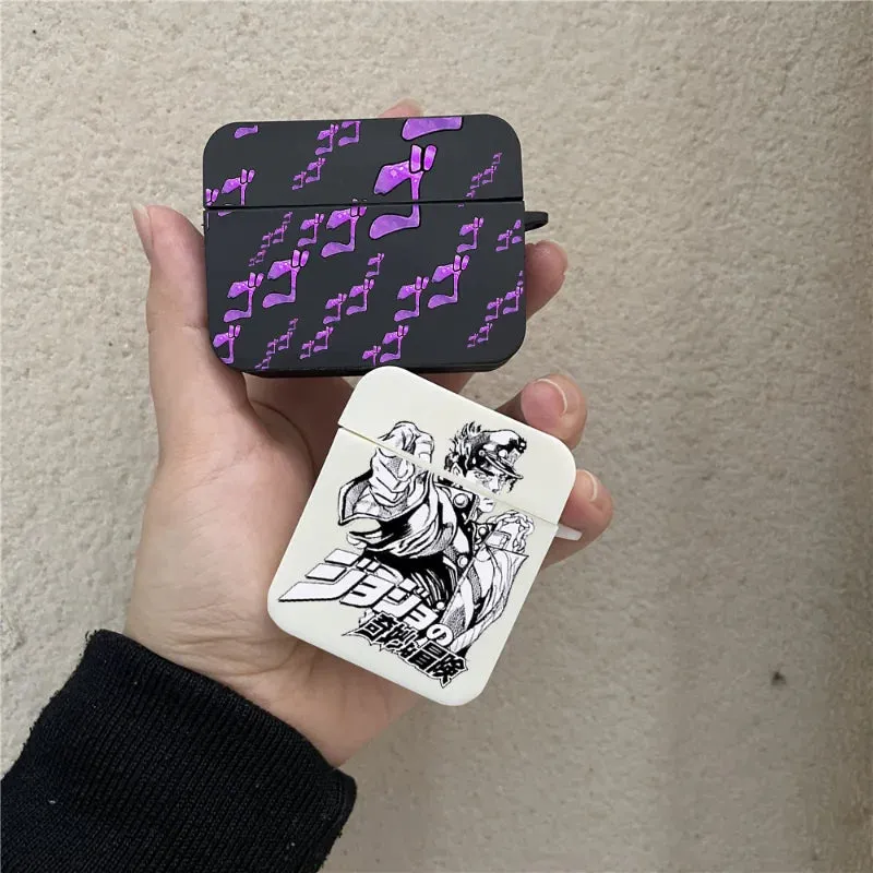 Cool Japanese Anime Bizarre Adventure Case for AirPods Pro 3 2 1 Cute Box Wireless Bluetooth Earphone Box Cover