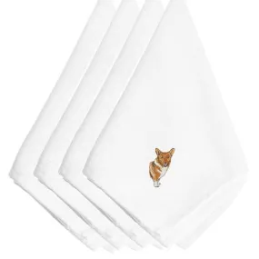 Corgi Embroidered Napkins